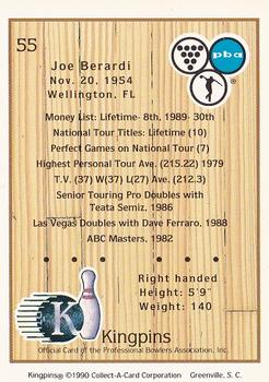 1990 Collect-A-Card Kingpins #55 Joe Berardi Back